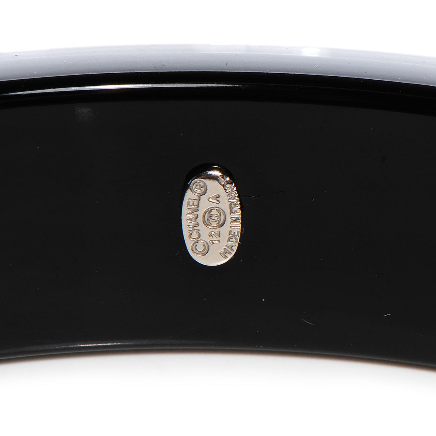 Resin Crystal CC Bangle Black