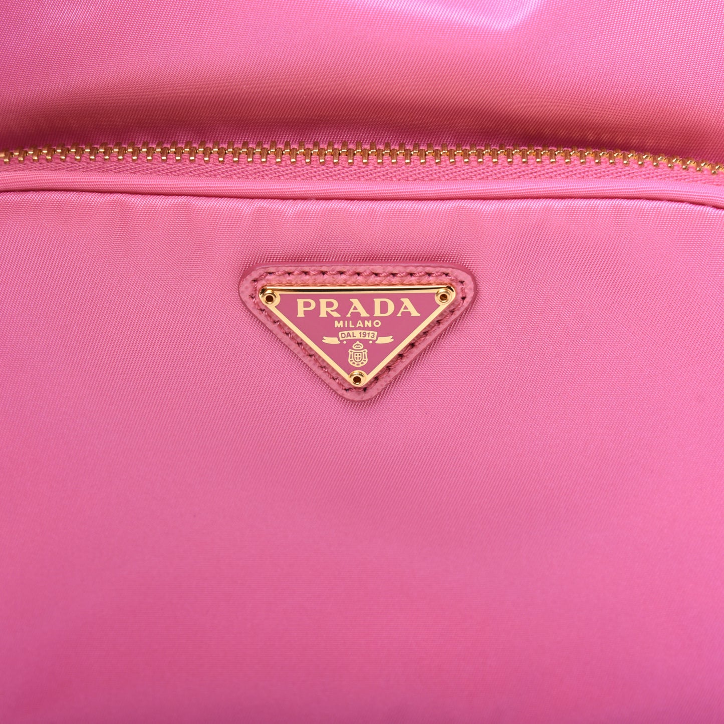 Saffiano Tessuto Nylon Mini Bucket Crossbody Bag Pink