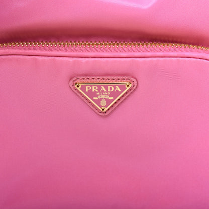 Prada Saffiano Tessuto Nylon Mini Bucket Crossbody Bag Pink 10 of 12