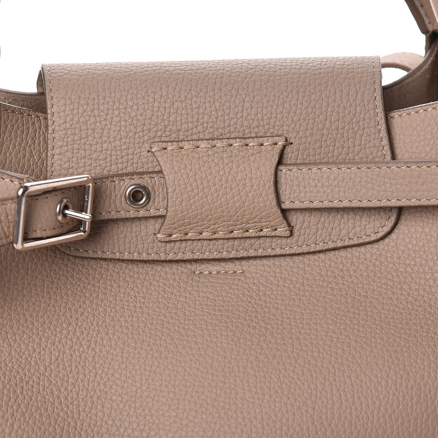 Supple Grained Calfskin Small Big Bag Light Taupe