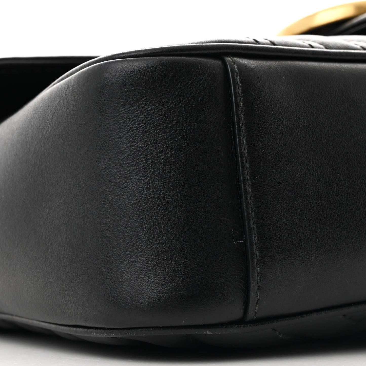 Calfskin Matelasse Small GG Marmont Shoulder Bag Black