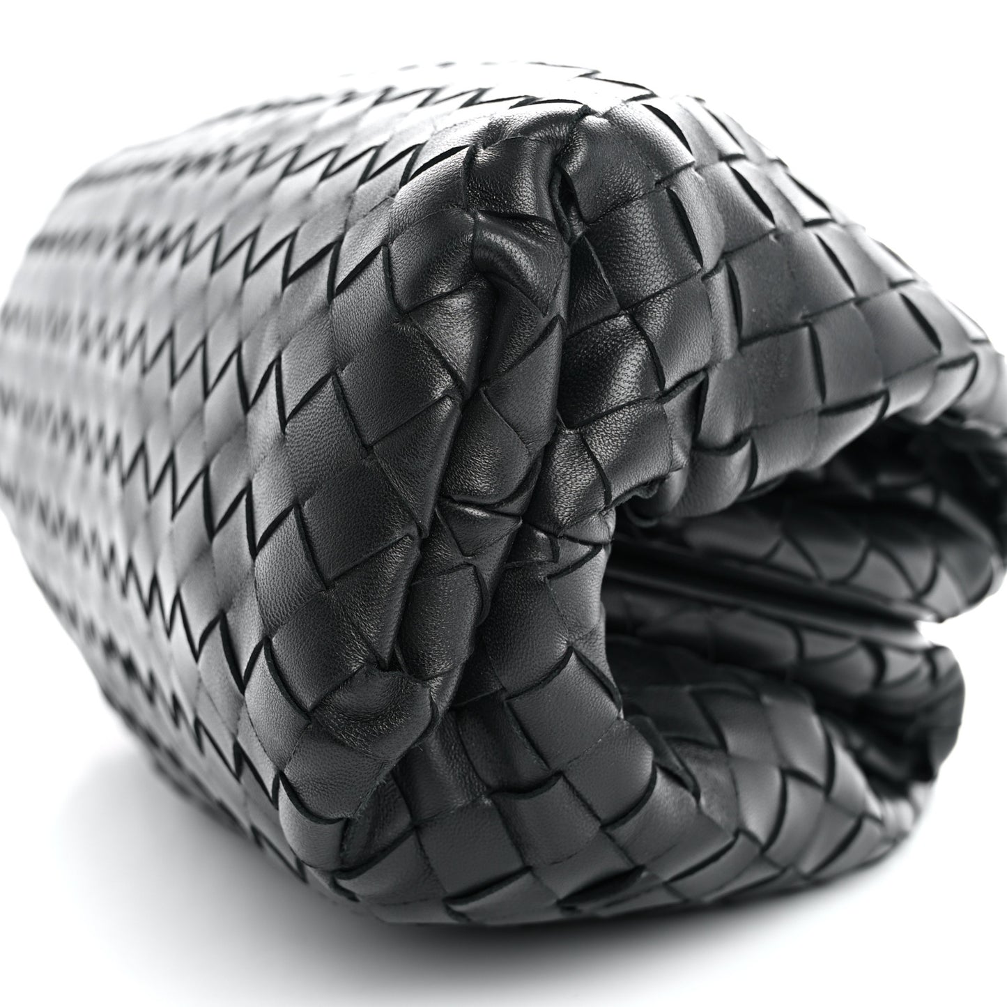 Nappa Maxi Intreccio The Pouch Oversized Clutch Black