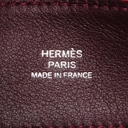 Hermes Milo Lambskin Swift Calfskin Tohubohu Pouch GM Rose Jaipur Prune 6 of 11