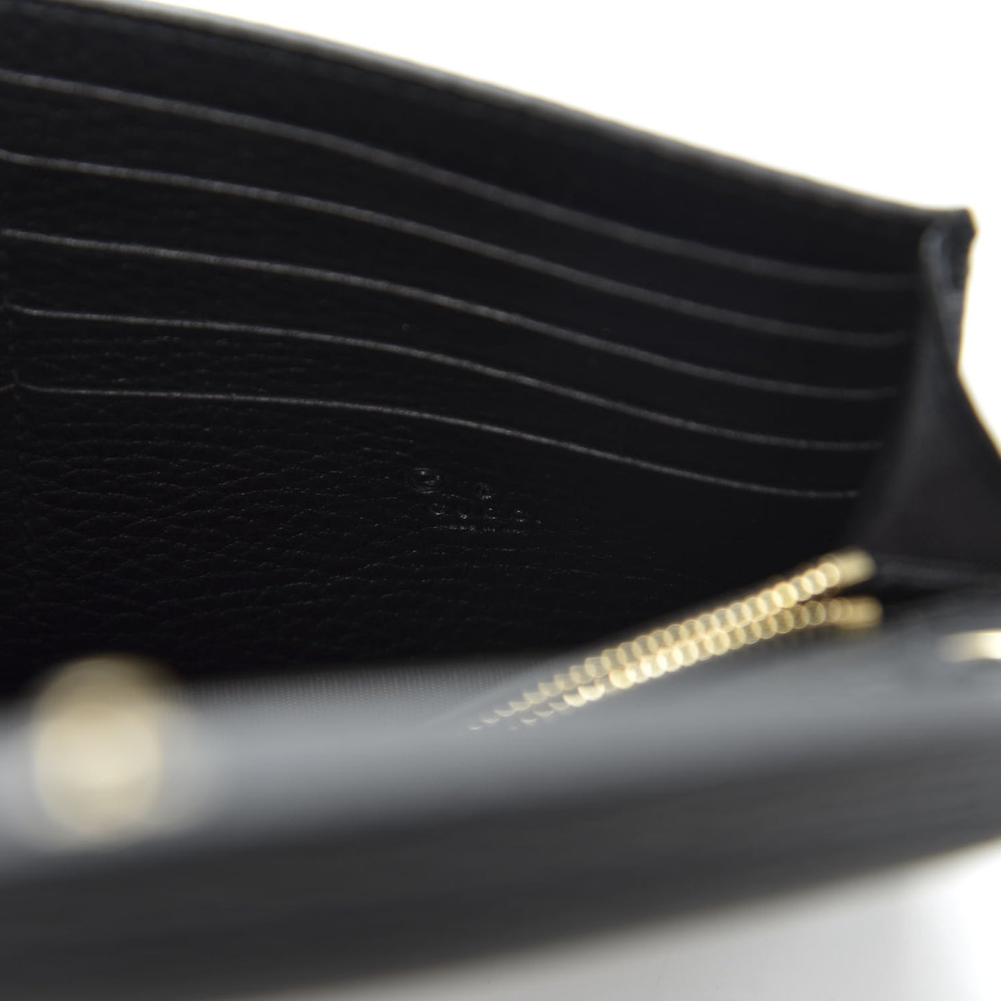 Dollar Calfskin Medium Betty Chain Wallet Black