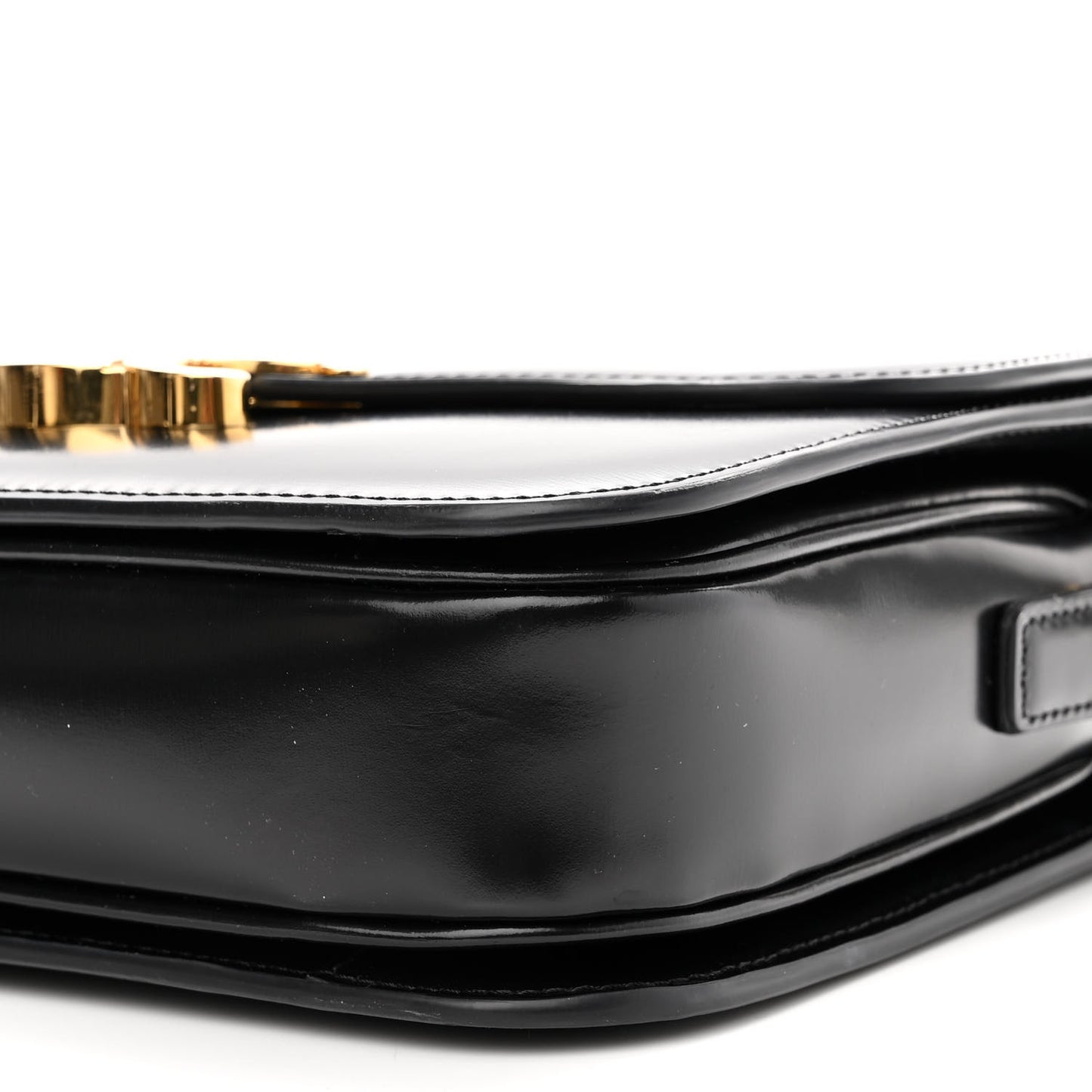Shiny Calfskin Medium Triomphe Black