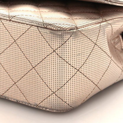 Chanel Metallic Calfskin Quilted Pixel Effect Mini Rectangular Flap Pink Gold 8 of 12