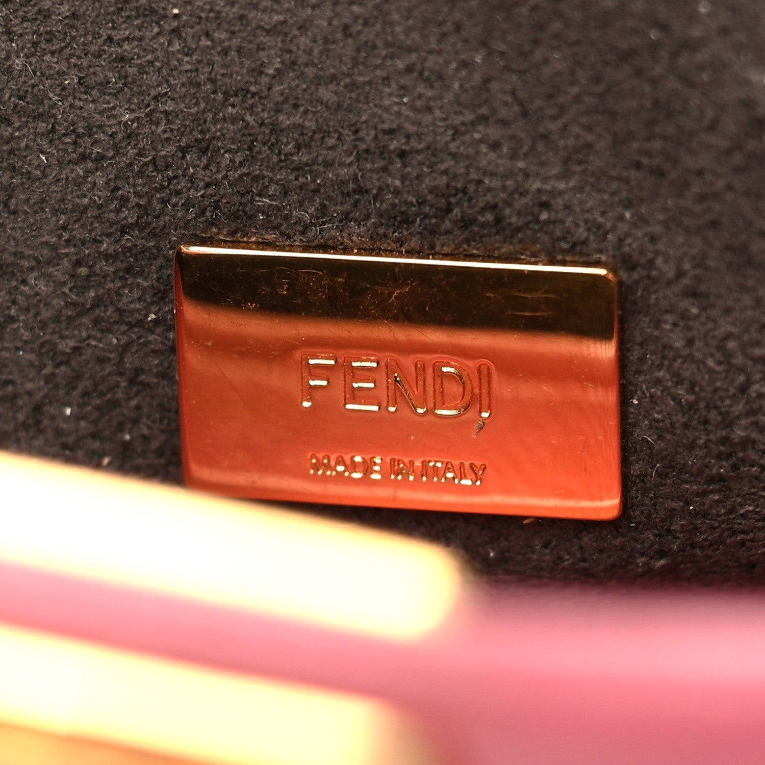 Fendi Shiny Nappa Micro Peekaboo Iconic Satchel  Rosa Fluo 7 of 11