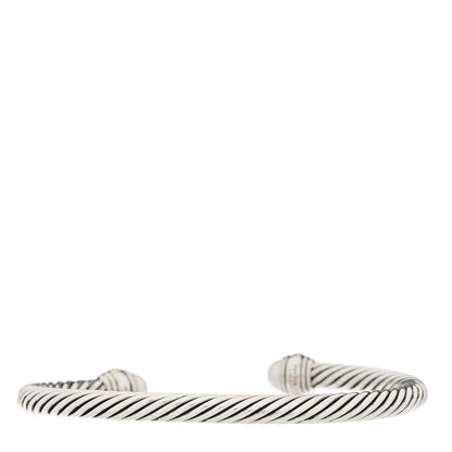 David Yurman Sterling Silver 14K Yellow Gold Cultured Pearl 5mm Cable Classics Petite Color Bracelet 2 of 3