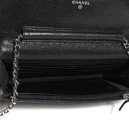 Chanel Caviar Quilted Wallet On Chain WOC Black 5 of 8