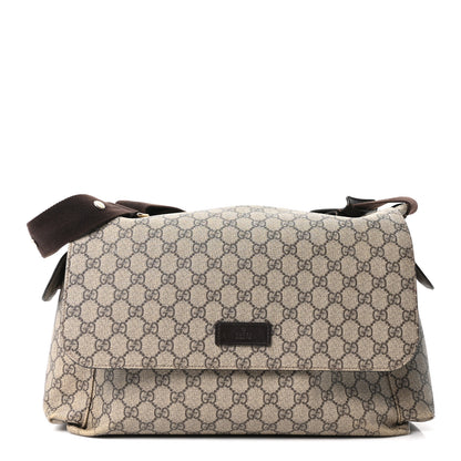 Gucci GG Plus Monogram Messenger Diaper Bag Dark Brown 1 of 10