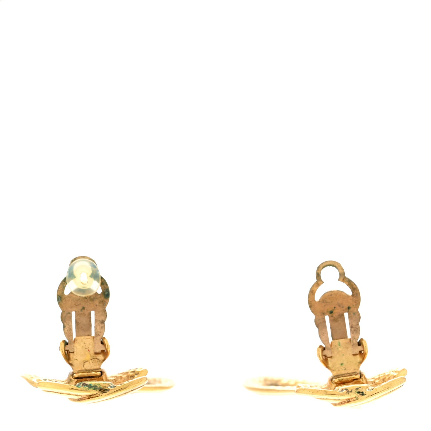 CC Drop Clip On Earrings Gold