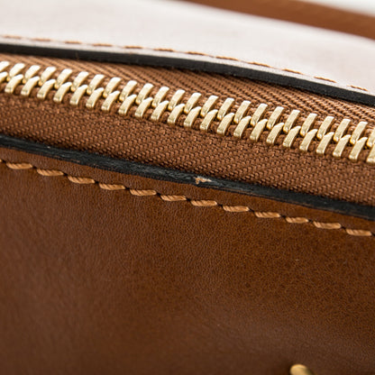 Chloe Calfskin Braided Medium Marcie Satchel Caramel 8 of 8