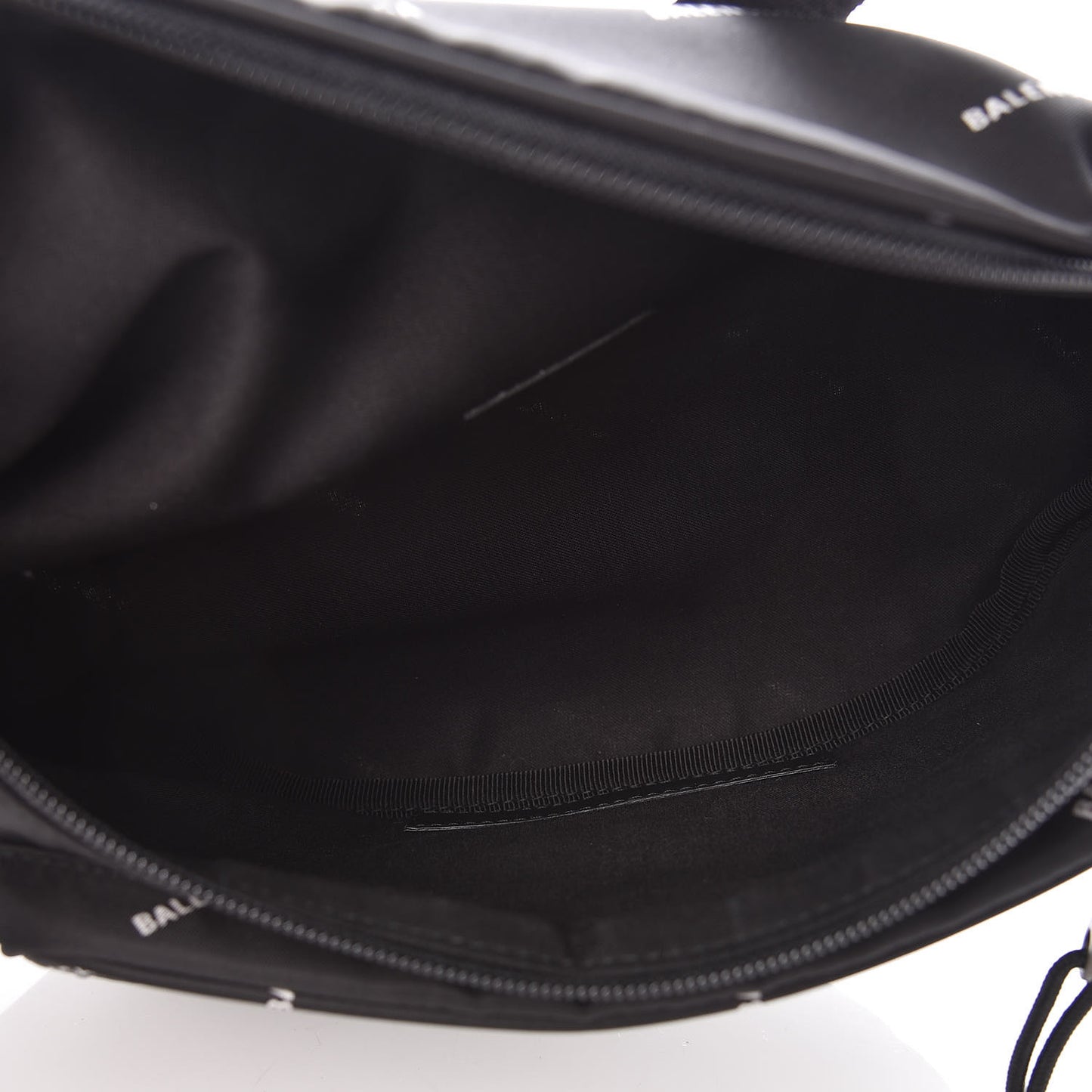 Twill Nylon Allover Logo Explorer Beltpack Black White