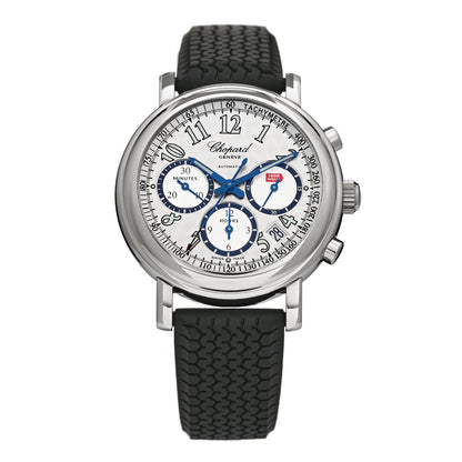 Chopard Stainless Steel Rubber 39mm Mille Miglia Chronograph Automatic Watch Silver 1 of 4
