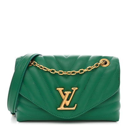 Louis Vuitton Calfskin New Wave Chain Bag MM NM Emerald 1 of 13