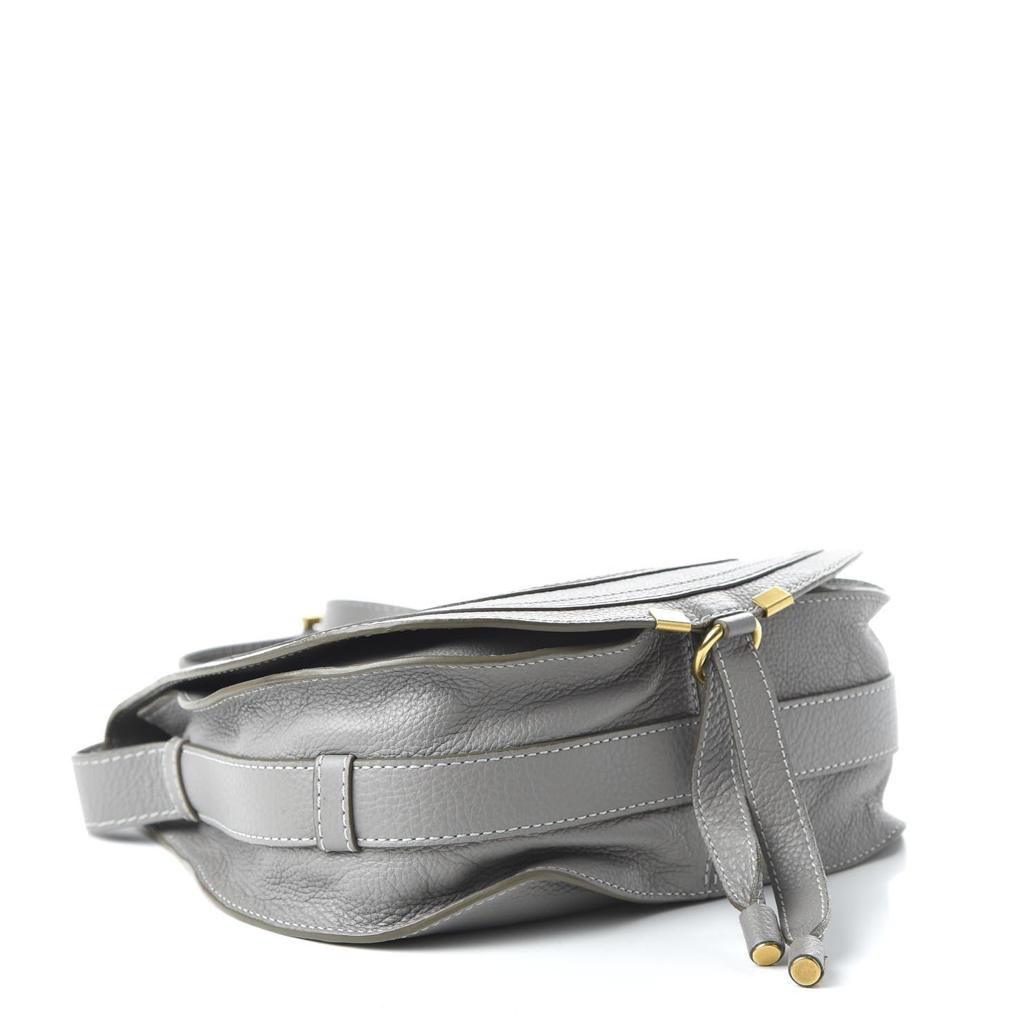 Chloe Calfskin Medium Marcie Round Crossbody Bag Cashmere Grey 4 of 9