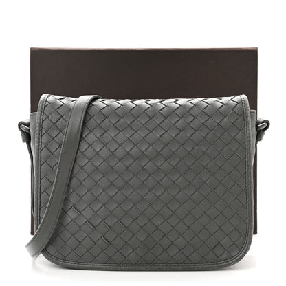 Bottega Veneta Nappa Intrecciato Mini Flap Crossbody Light Grey 17 of 17
