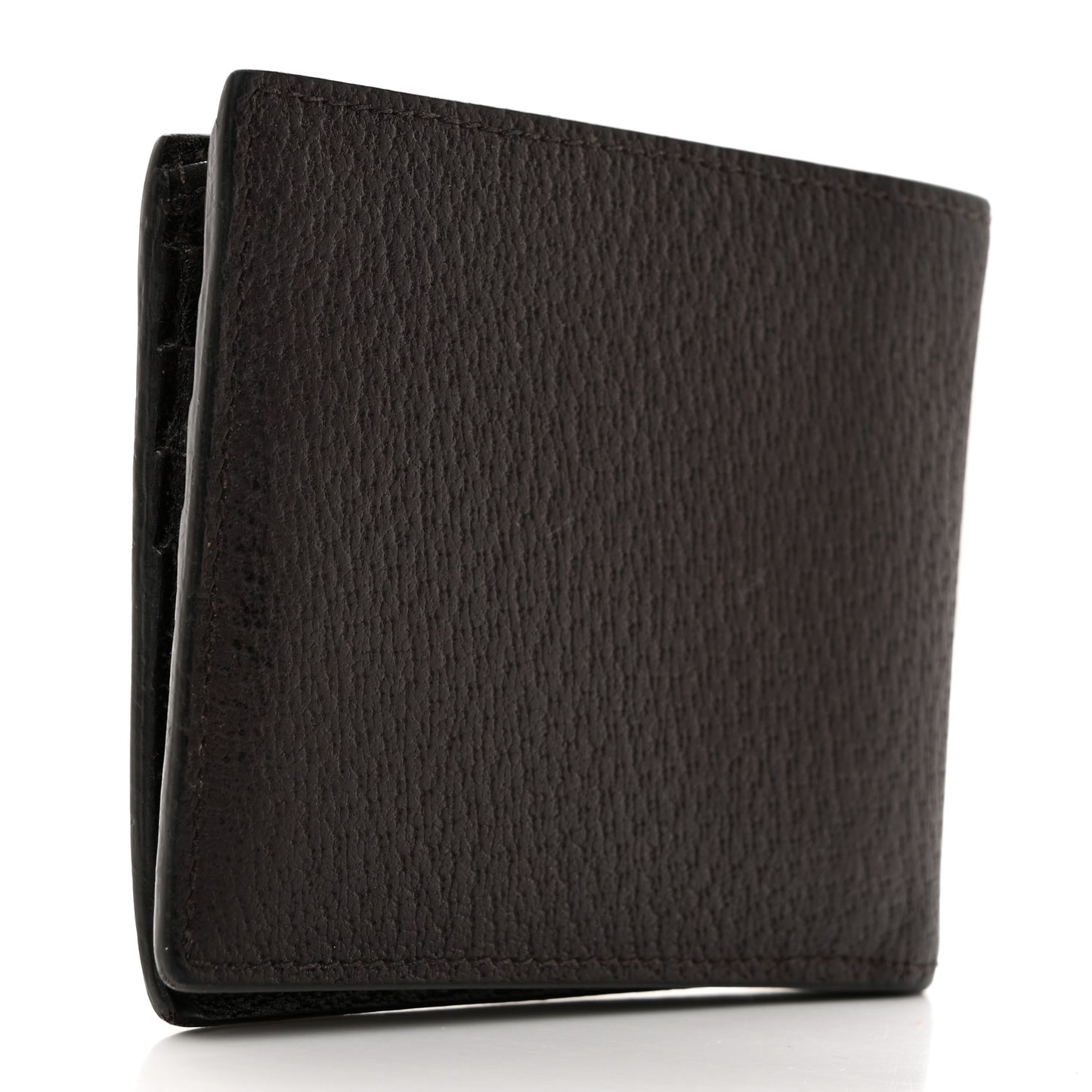 Calfskin Boar Effect GG Marmont Bi-Fold Wallet Brown