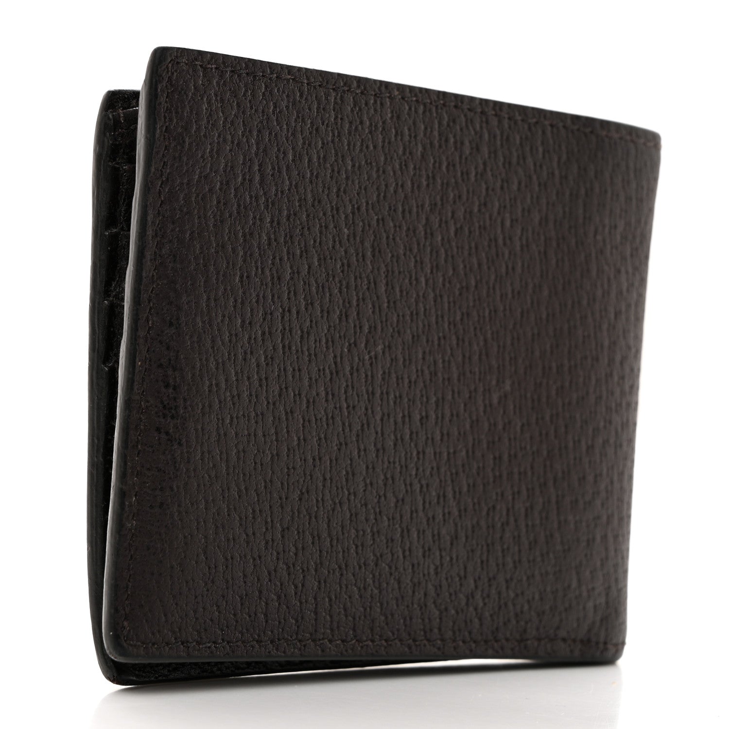 Gucci Calfskin Boar Effect GG Marmont Bi-Fold Wallet Brown 3 of 8