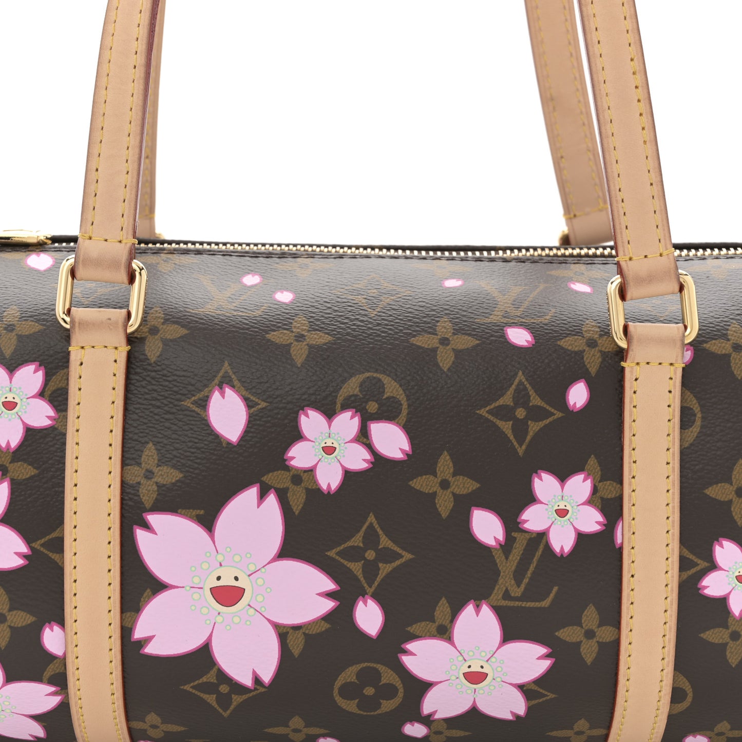 LV X TM Monogram Cherry Blossom Papillon Sakura Brown
