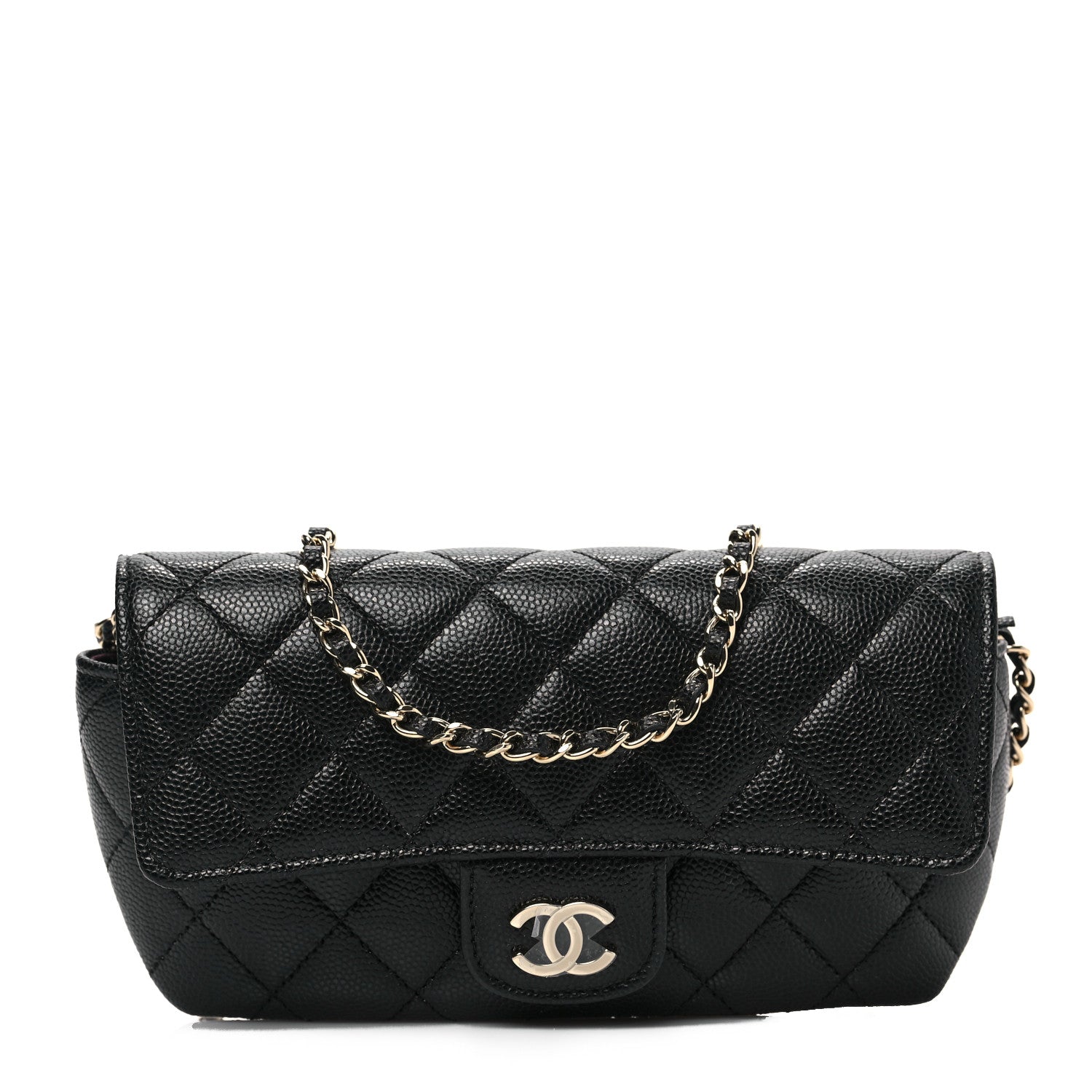 Chanel Caviar Quilted Glasses Case With Chain Black 1 of 9