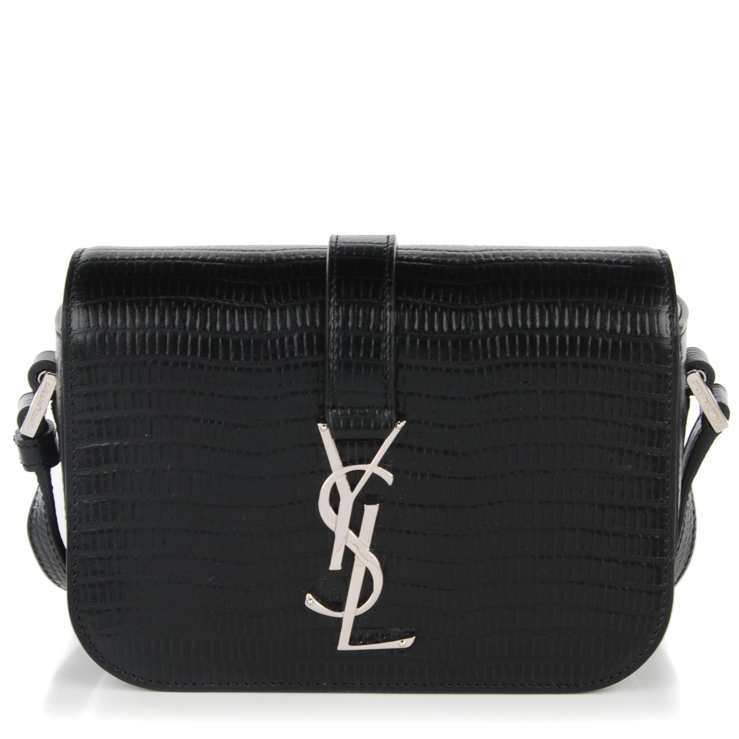 Lizard Calfskin Embossed Small Classic Monogram Universite Bag Black