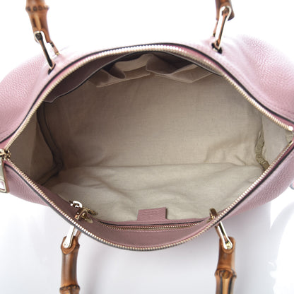 Gucci Calfskin Bamboo Medium Shopper Boston Pink 6 of 12