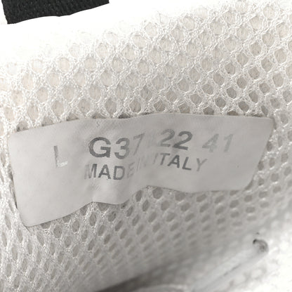Chanel Nylon Suede Calfskin CC Sneakers 41 White Dark Grey 7 of 8