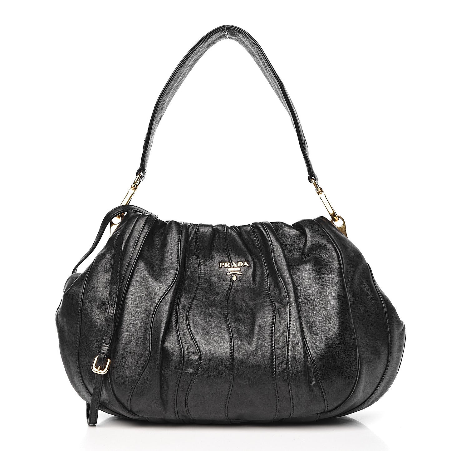 Nappa Stripes Hobo Black