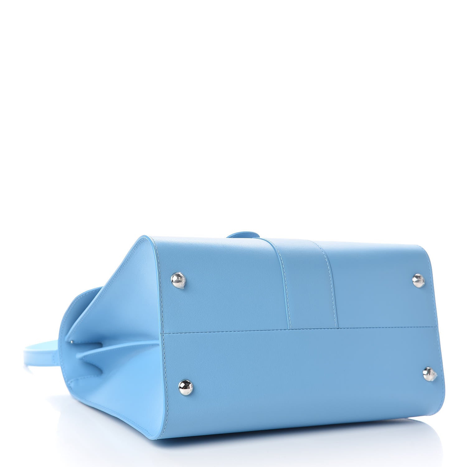 Delvaux Box Calfskin MM L'Humour Brillant Satchel Ciel 4 of 9