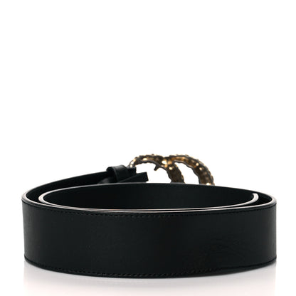 Gucci Moon Calfskin Scales Double G 40mm Belt 80 32 Black 3 of 7