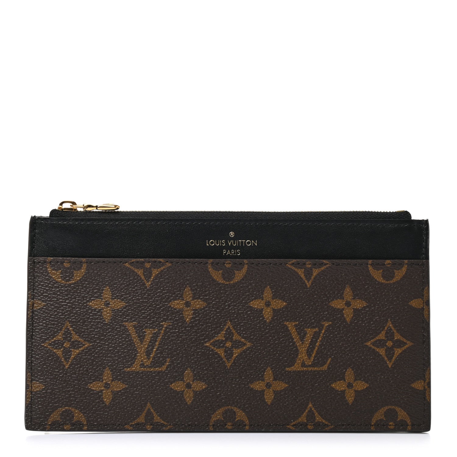 Louis Vuitton Monogram Slim Purse Black 1 of 8
