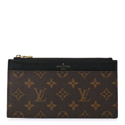Louis Vuitton Monogram Slim Purse Black 1 of 8