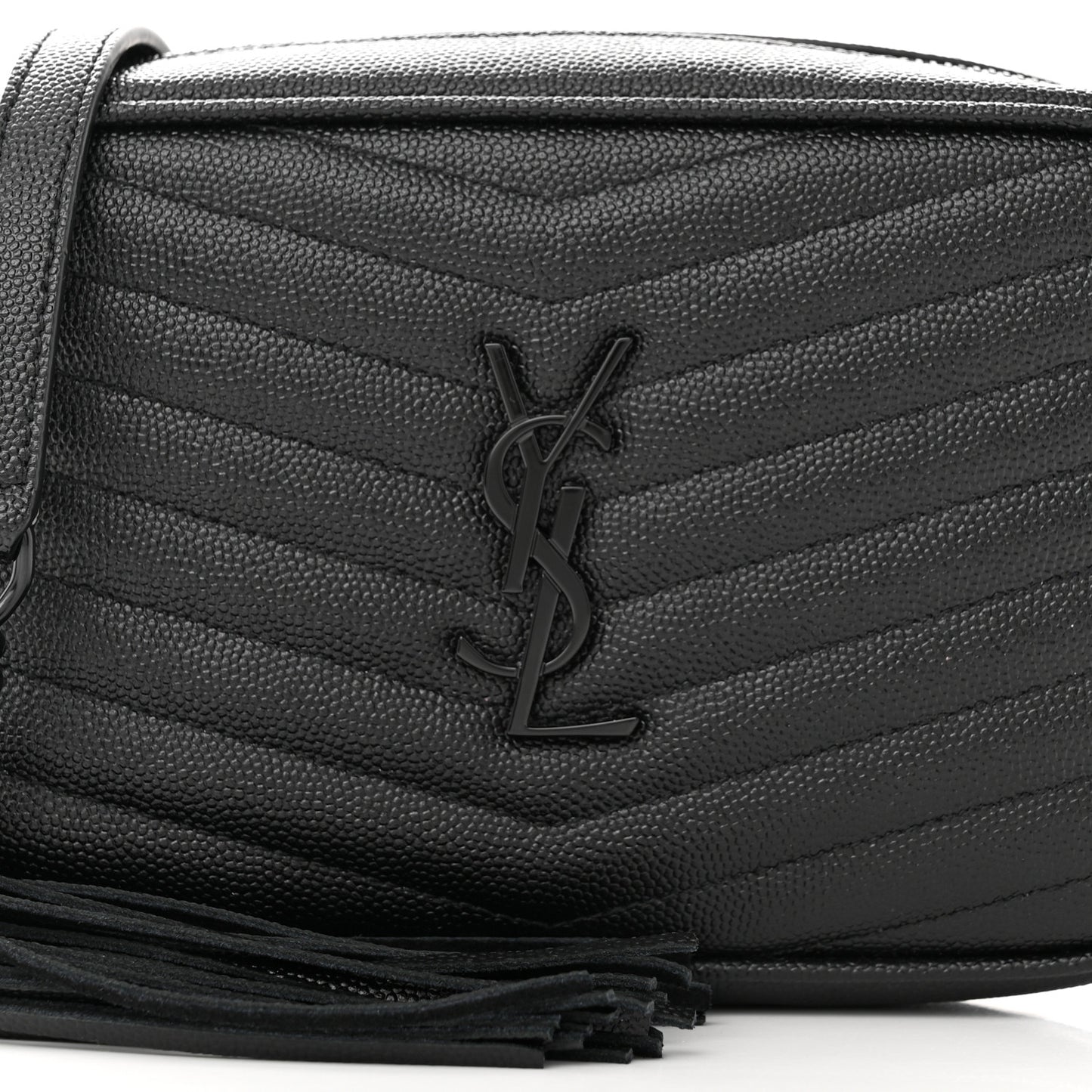Grain De Poudre Matelasse Monochrome Monogram Mini Lou Camera Bag Black