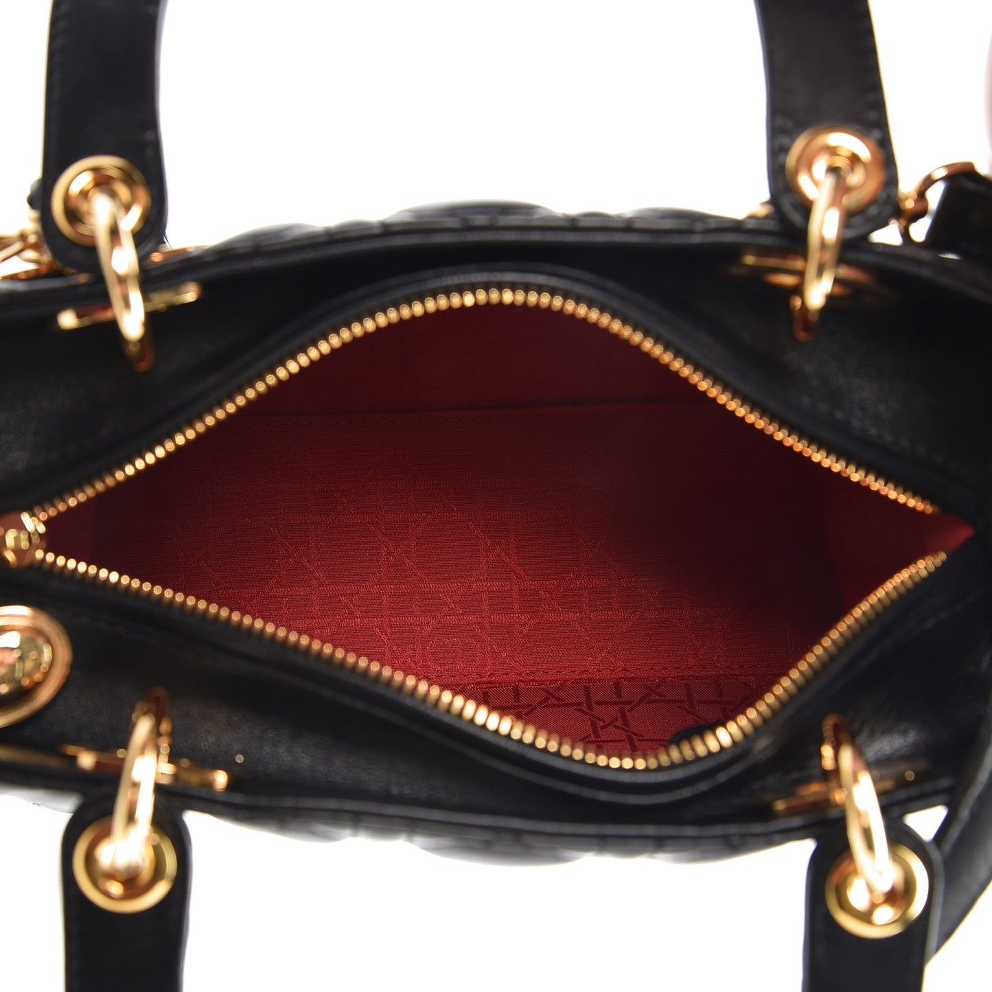 Lambskin Cannage Medium Lady Dior Black