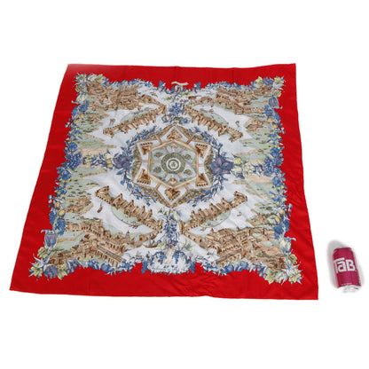 Hermes Silk Au Pays de Cocagne Scarf 90 Red 2 of 8