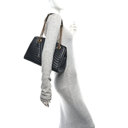 Louis Vuitton Calfskin New Wave Chain Tote Black 2 of 9