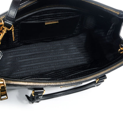 Prada Saffiano Lux Medium Double Zip Tote Nero Black 6 of 11