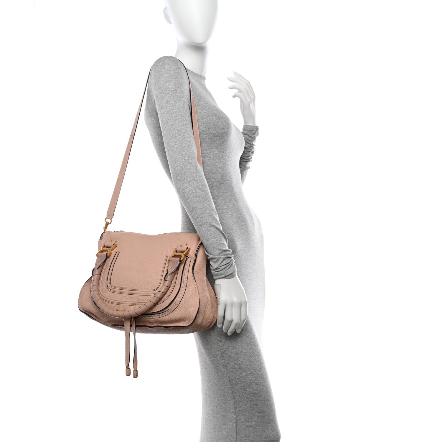 Chloe Calfskin Medium Marcie Satchel Blush Nude 2 of 15