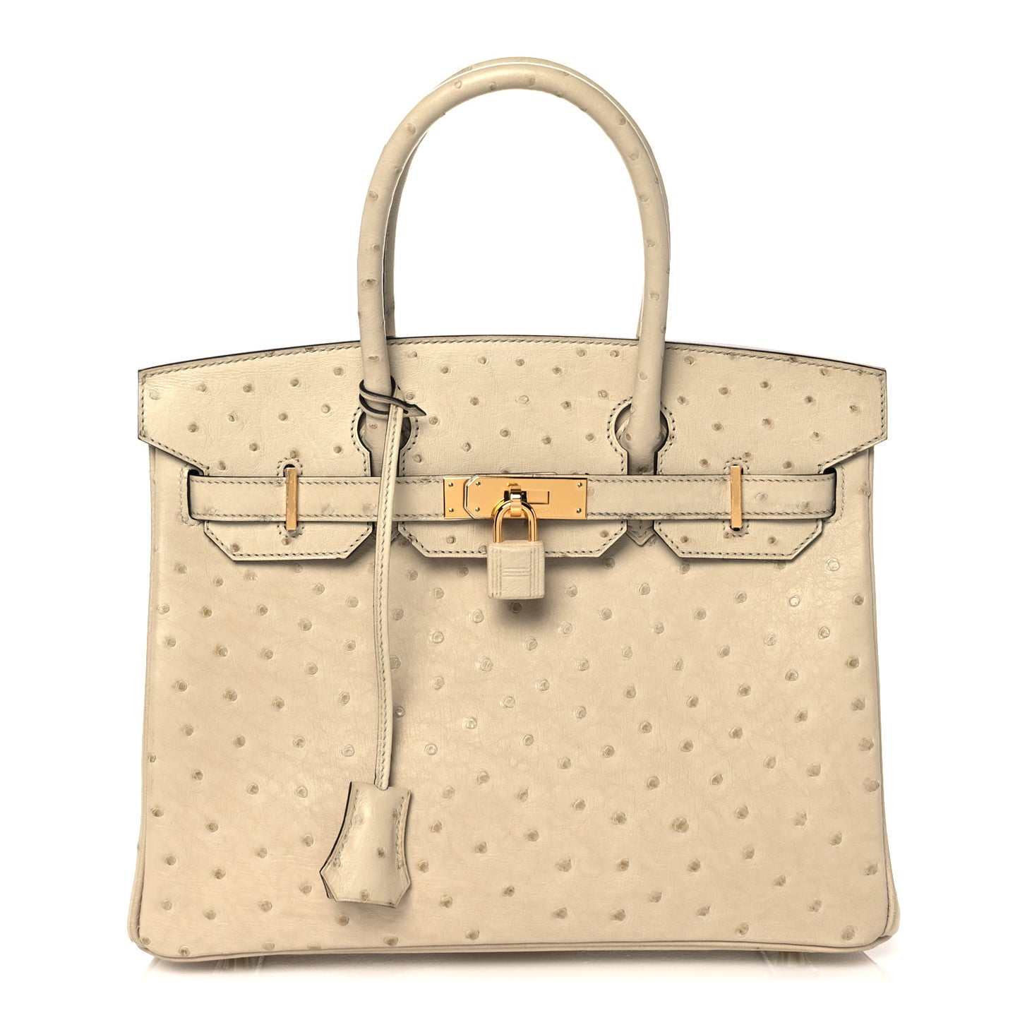 Ostrich Birkin 30 Parchemin