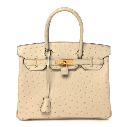 Hermes Ostrich Birkin 30 Parchemin 1 of 10