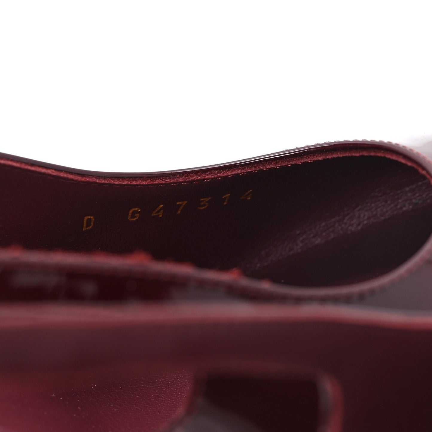 Patent Calfskin Slingback CC Cutout Pumps 40 Dark Burgundy