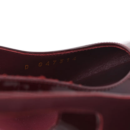Chanel Patent Calfskin Slingback CC Cutout Pumps 40 Dark Burgundy 9 of 10