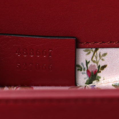 Gucci Calfskin Lisse Cornice Crystal Mini Thiara Top Handle Bag Cerise Red Gold Multicolor 7 of 9