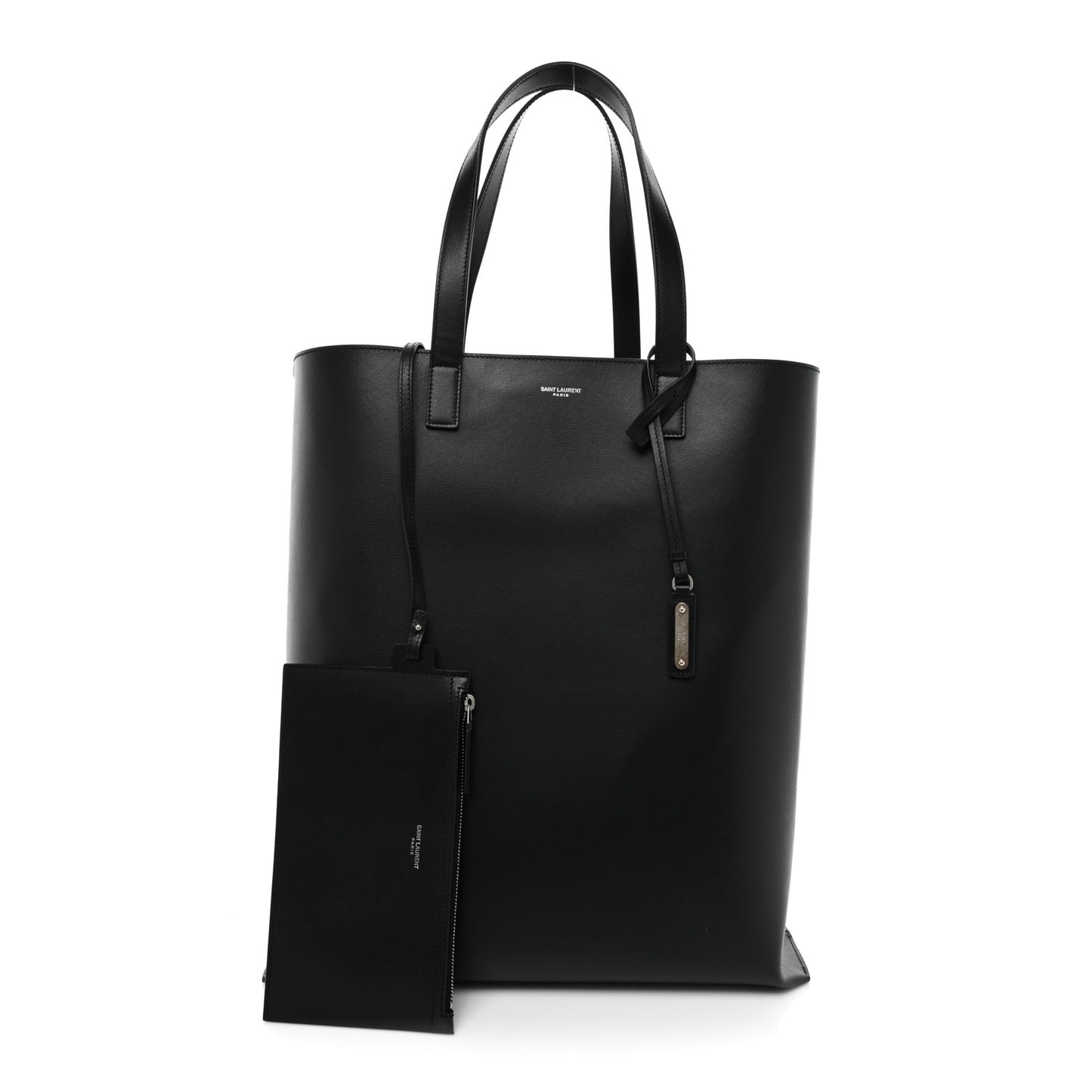 Calfskin Medium Shopper Tote Black