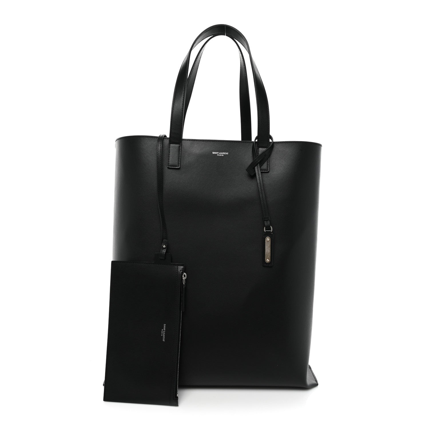 Saint Laurent Calfskin Medium Shopper Tote Black 3 of 13