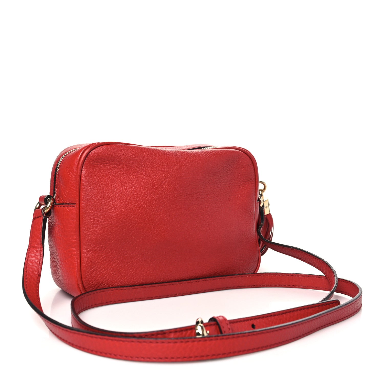 Gucci Pebbled Calfskin Small Soho Disco Bag Tabasco Red 3 of 14