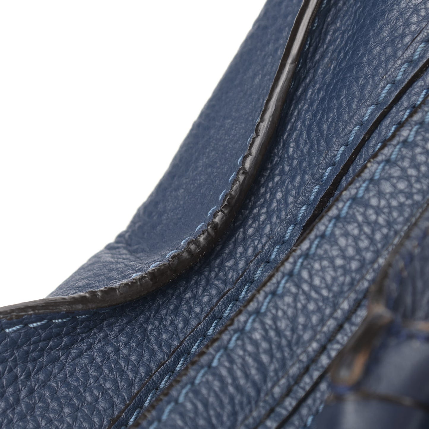 Calfskin Large Marcie Satchel Blue