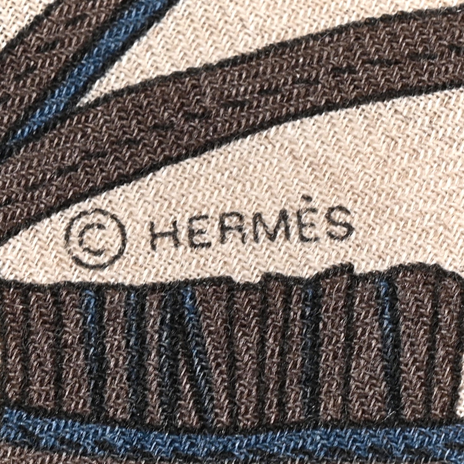 Hermes Cashmere Silk Et Gris Gris Rectangle Scarf Naturel Taupe Beige 4 of 4