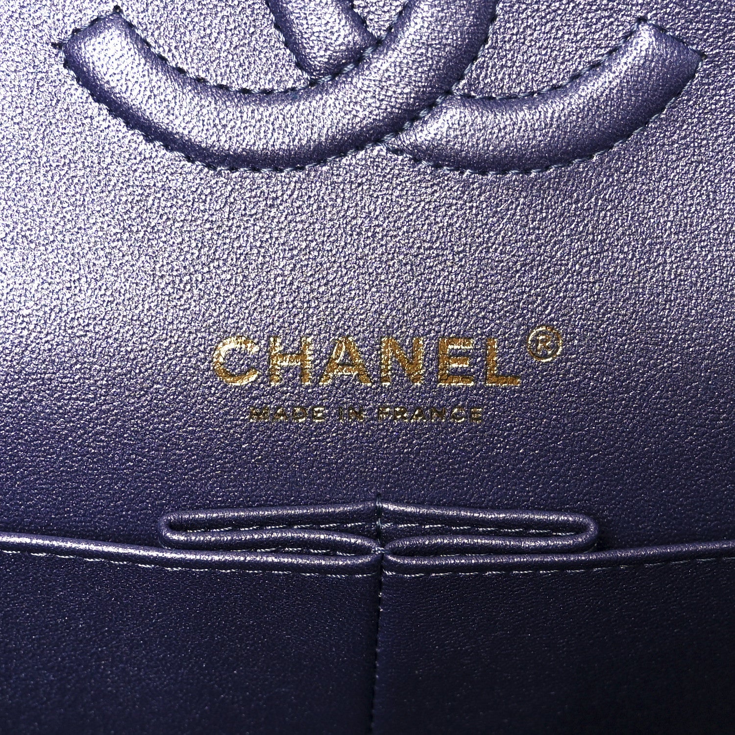 Chanel Iridescent Caviar Quilted Medium Double Flap Purple 6 of 12